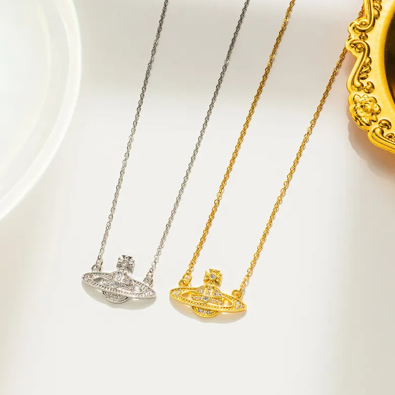 Saturn Diamante Necklace Queen of Diamonds