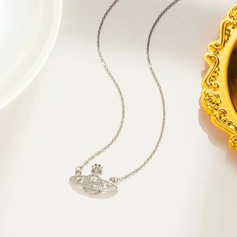 Saturn Diamante Necklace Queen of Diamonds