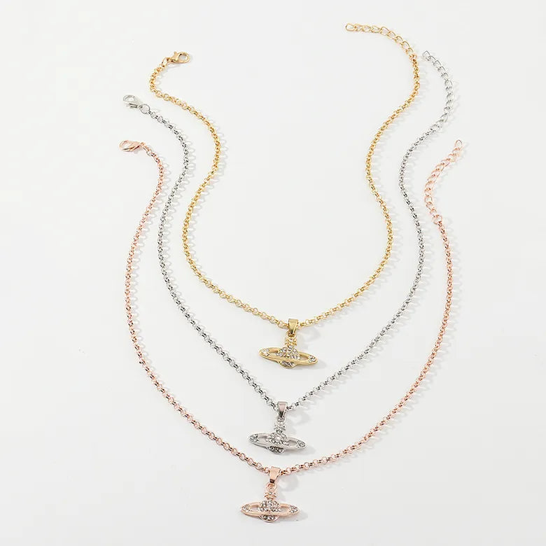 Saturn Diamante Necklace Queen of Diamonds