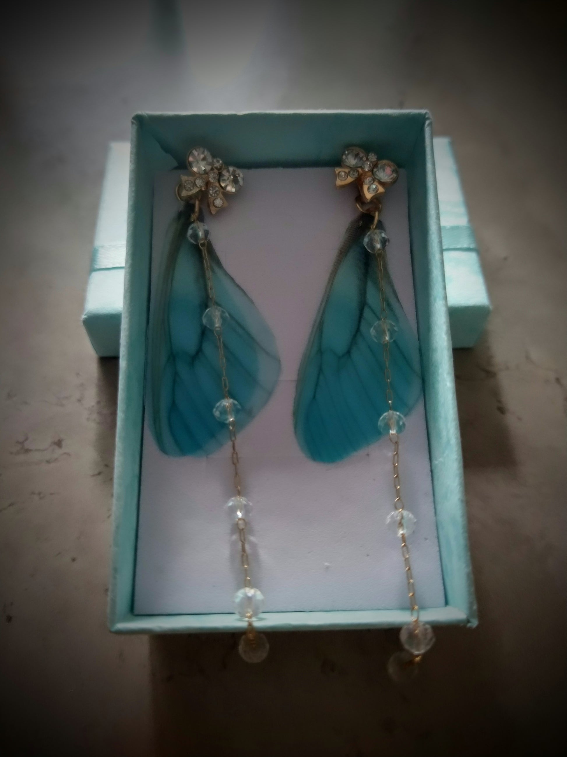 Fairy Wing Dangle Earrings Queen of Diamonds