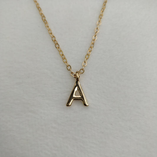 Gold Letter Necklace Queen of Diamonds