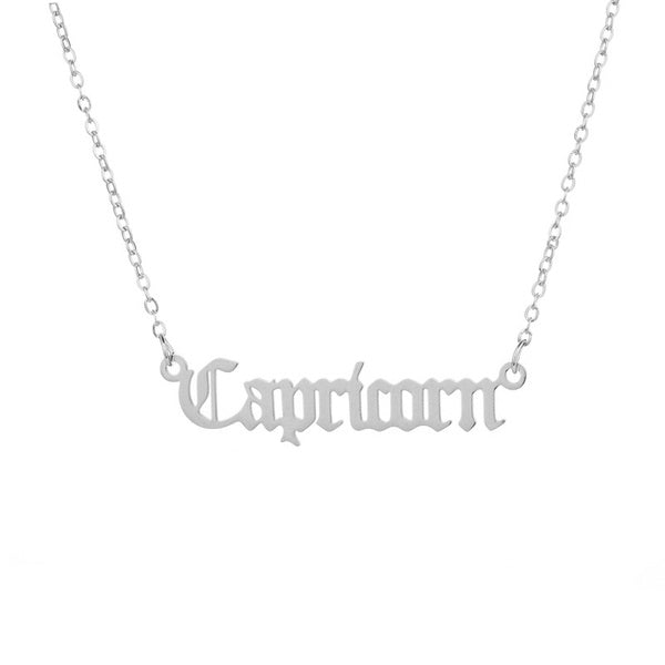 Silver Star Sign Necklace Queen of Diamonds