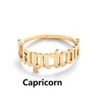 Zodiac Sign Ring in Gold or Silver Queen of Diamonds
