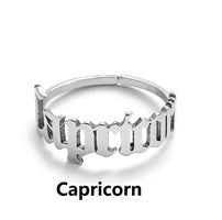 Zodiac Sign Ring in Gold or Silver Queen of Diamonds