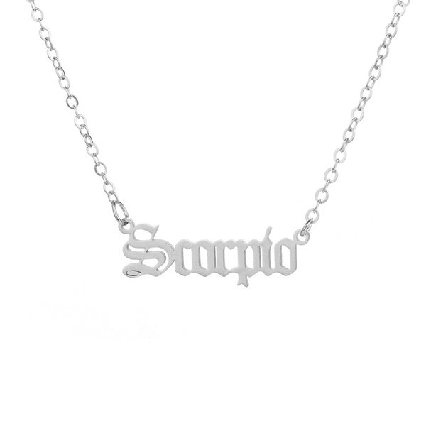 Silver Star Sign Necklace Queen of Diamonds