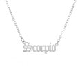 Silver Star Sign Necklace Queen of Diamonds